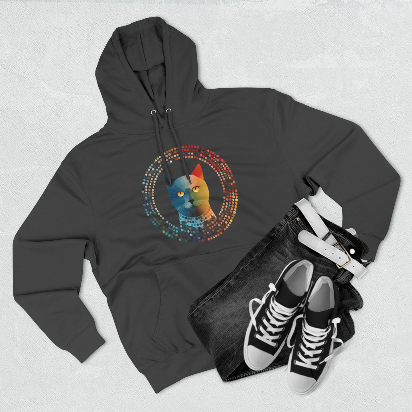 Unisex Premium Pullover Hoodie - Cat-Mandala-Do